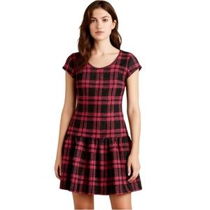 ANTHROPOLOGIE HAWKS Plaid Tweed Dress